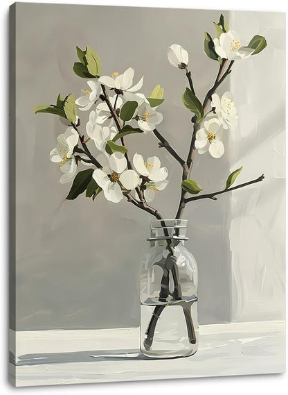 Floral Canvas Wall Art Bathroom Wall Art Pictures Wall Decor Home Decor Wall Decor for Bedroom Livingroom 12x16 Inches