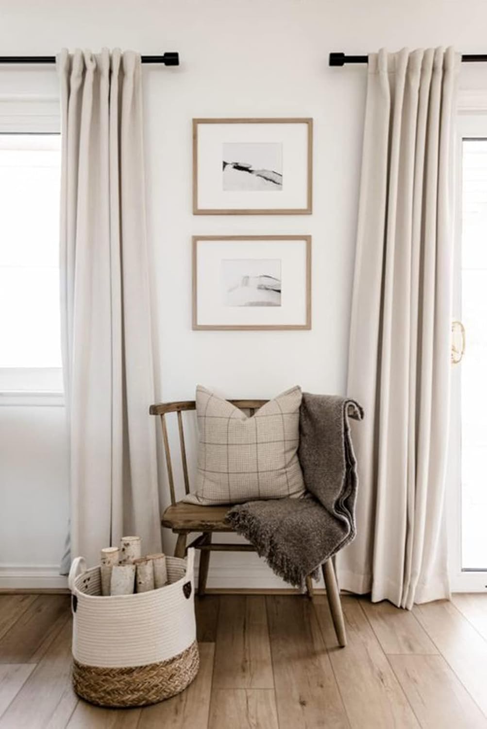 100% Blackout Shield Blackout Curtains for Bedroom 84 Inches Long, Back Tab/Rod Pocket Living Room Drapes, Thermal Insulated Blackout Curtains 2 Panels Set, 50" W x 84" L, Cream