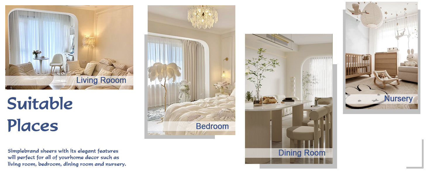 Black Sheer Curtains 63 Inch Length 2 Panels, Rod Pocket Solid Color Window Sheer Curtain Panels, Elegant Curtains & Drapes for Living Room, Bedroom 2 Panels (Black, 42" W x 63" L)