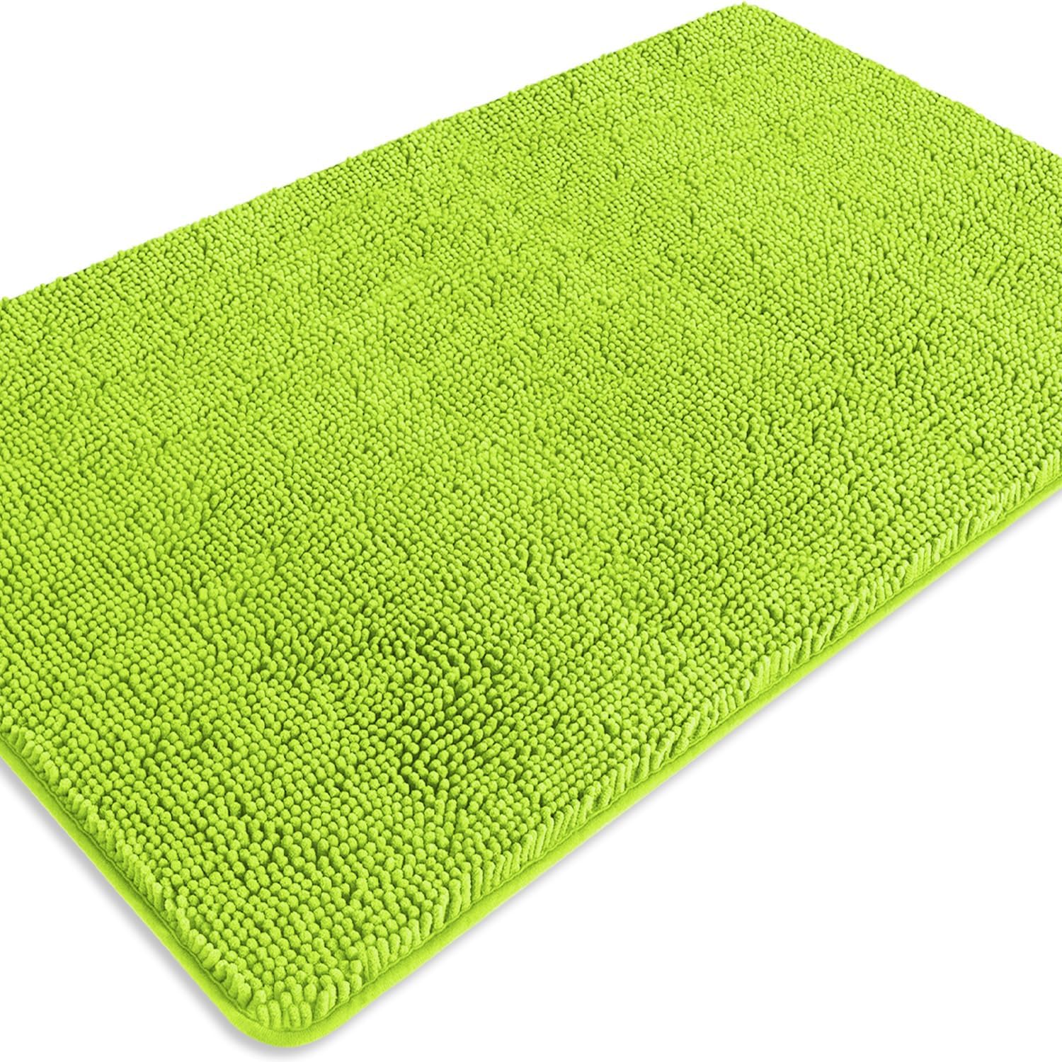Bathroom Rugs 36 x 60 Inch – Extra Large Bath Mat | Absorbent and Washable Thick Chenille Bath Rugs Non-Slip Runner Rug for Bathroom, Shower, Tub(Gray)
