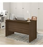 Furinno Basic Coffee Table, 2-Tier Modern Coffee Table with Open Shelf, Easy Assembly Side Table, for Living Room, Bedroom, Home Office, Amber Oak