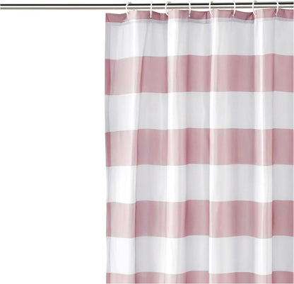 Bathroom Shower Curtain, Water Resistant Fabric with Rust Proof Grommets & Hooks, Weighted Hem, Machine Washable, 72"x72", Light Brown, Beige