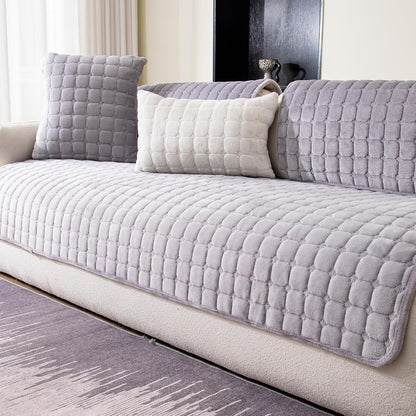 Couch Cover, Washable Sectional Sofa Cover, Anti Slip Sofa Slipcovers for 3 Cushion Couch Sofa L Shaped Recliner, Furniture Protector Covers for Pets Kids(Khaki, Only 1 PCS)