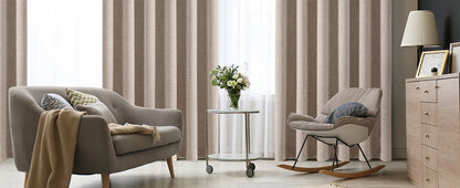 100% Blackout Linen Textured Curtains for Bedroom Solid Thermal Insulated Natural Beige Grommet Room Darkening Curtains & Drapes Luxury Decor for Living Room Nursery 52 x 84 Inch (2 Panels)